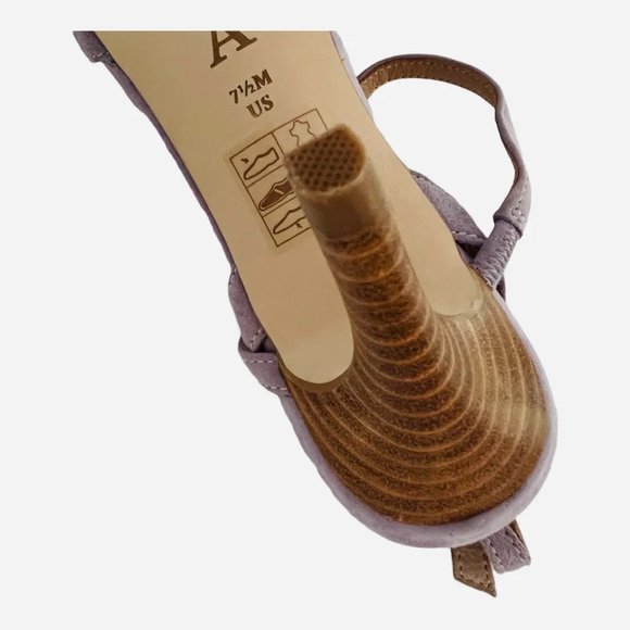 NWOB Anthropologie Lucille Slingback Heels in Lavender Suede, size 7.5M - Picture 9 of 10